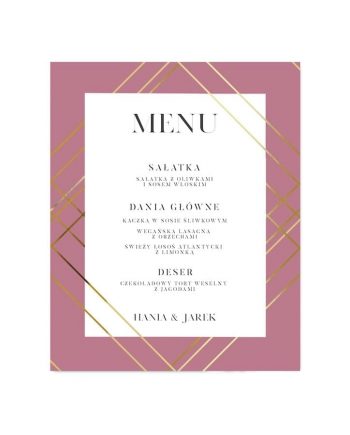 menu na stół Marsala Glam
