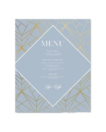 menu weselne blue gold