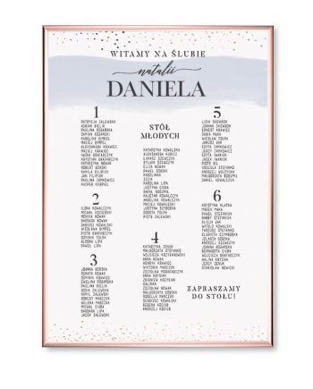 plakat lista gości Whimsical Charlotte