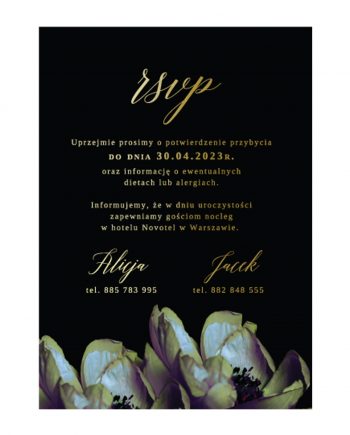 Dark flowers potwierdzenie RSVP